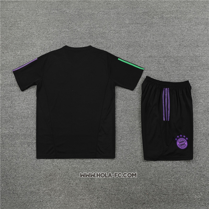 Chandal del Bayern Munich 2023-2024 Manga Corta Negro - Pantalon Corto